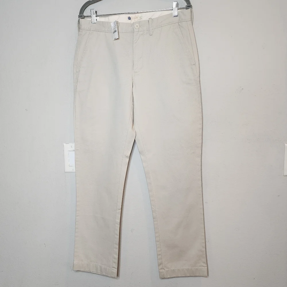 NWT J. Crew Urban Slim‎ Fit Light Beige Chino Pants Men's Size 31×30